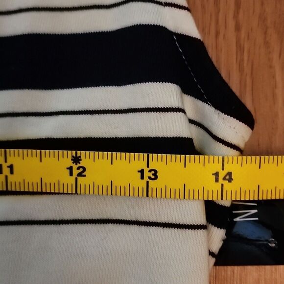 J. Crew Black White StripSleeveless Scoop Neck Sundress Back Button Detail Sz Xs - Picture 11 of 11